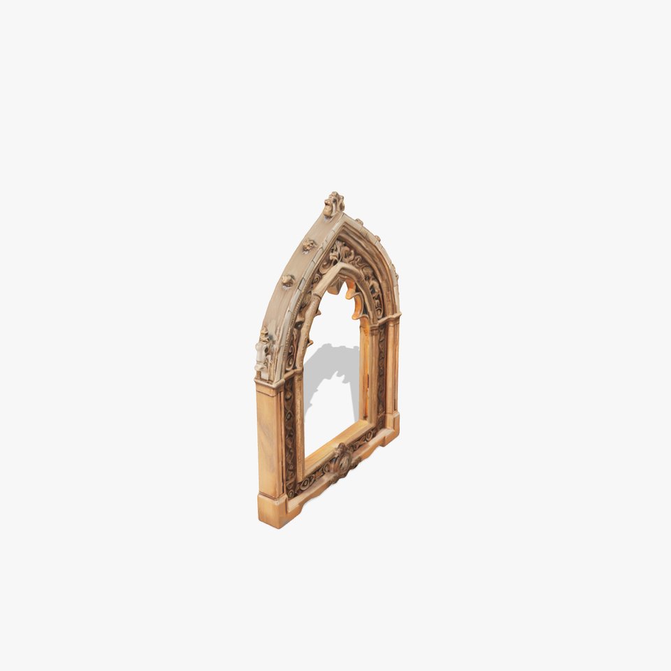 Gothic Arch Window Frame Model Pack